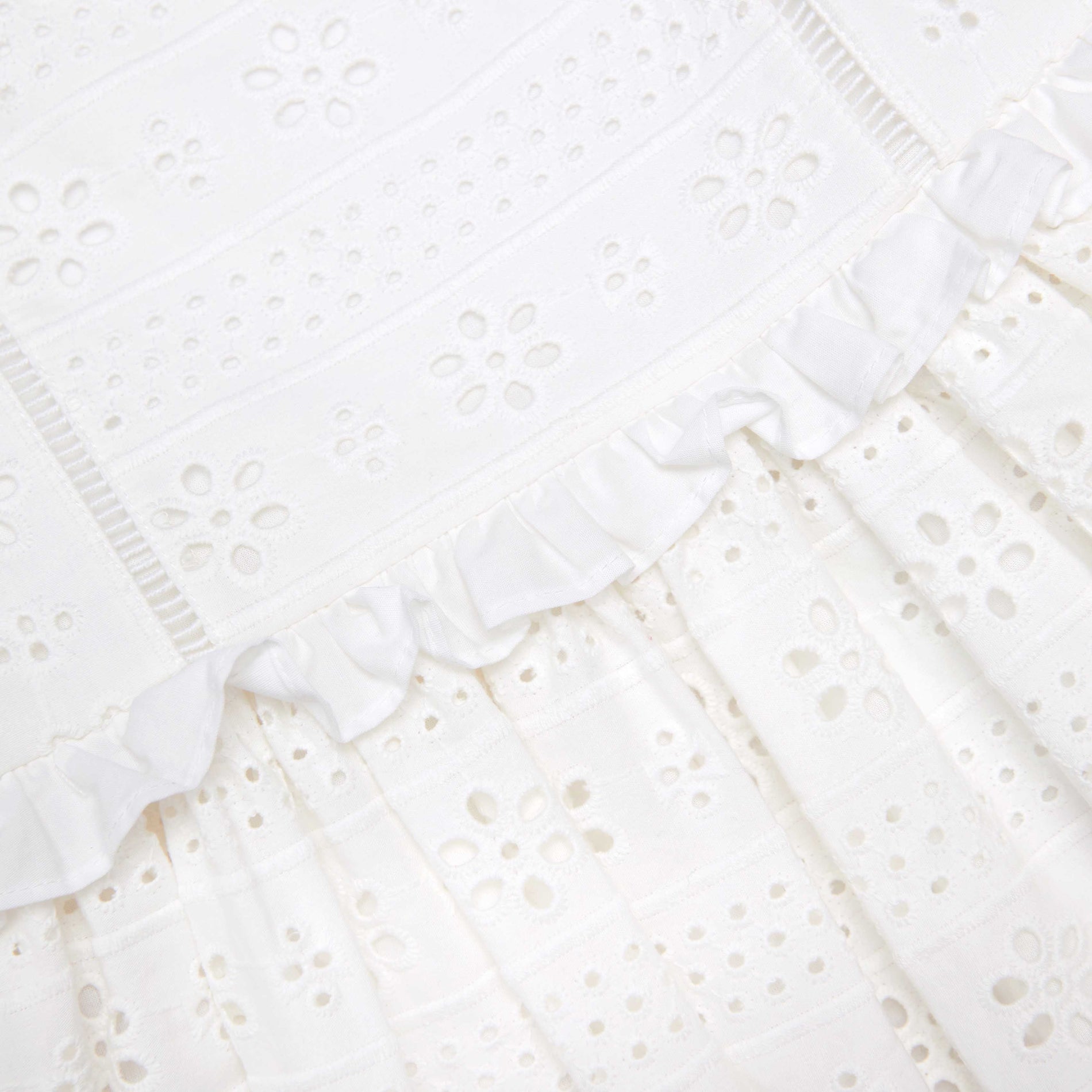 White Cotton Broderie Dress