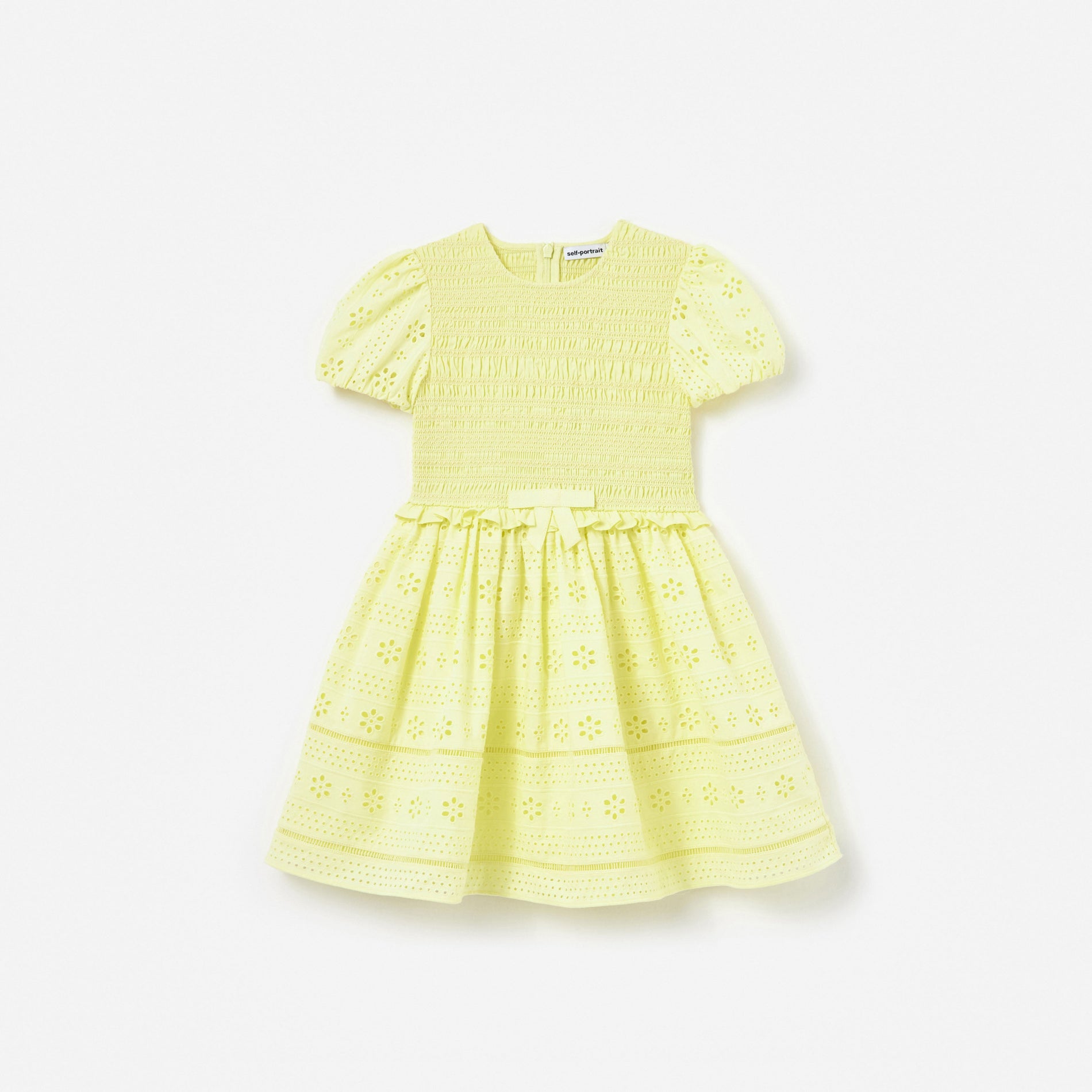 Yellow Cotton Broderie Dress