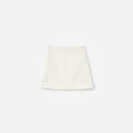 Cream Textured Bow Detail Knit Skirt