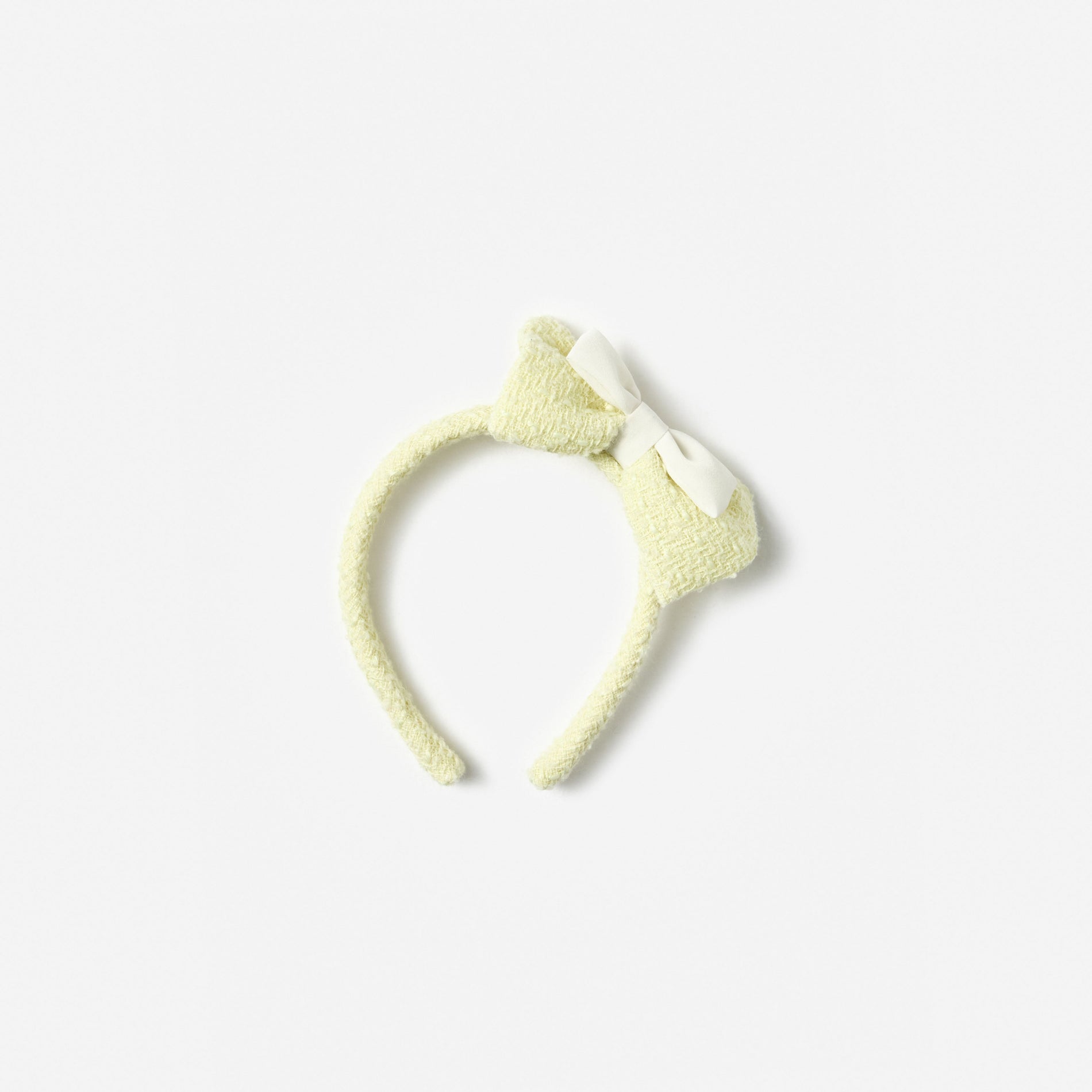 Yellow Boucle Bow Headband