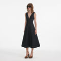 Indigo Denim Midi Dress