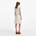 Cream Denim Sleeveless Top