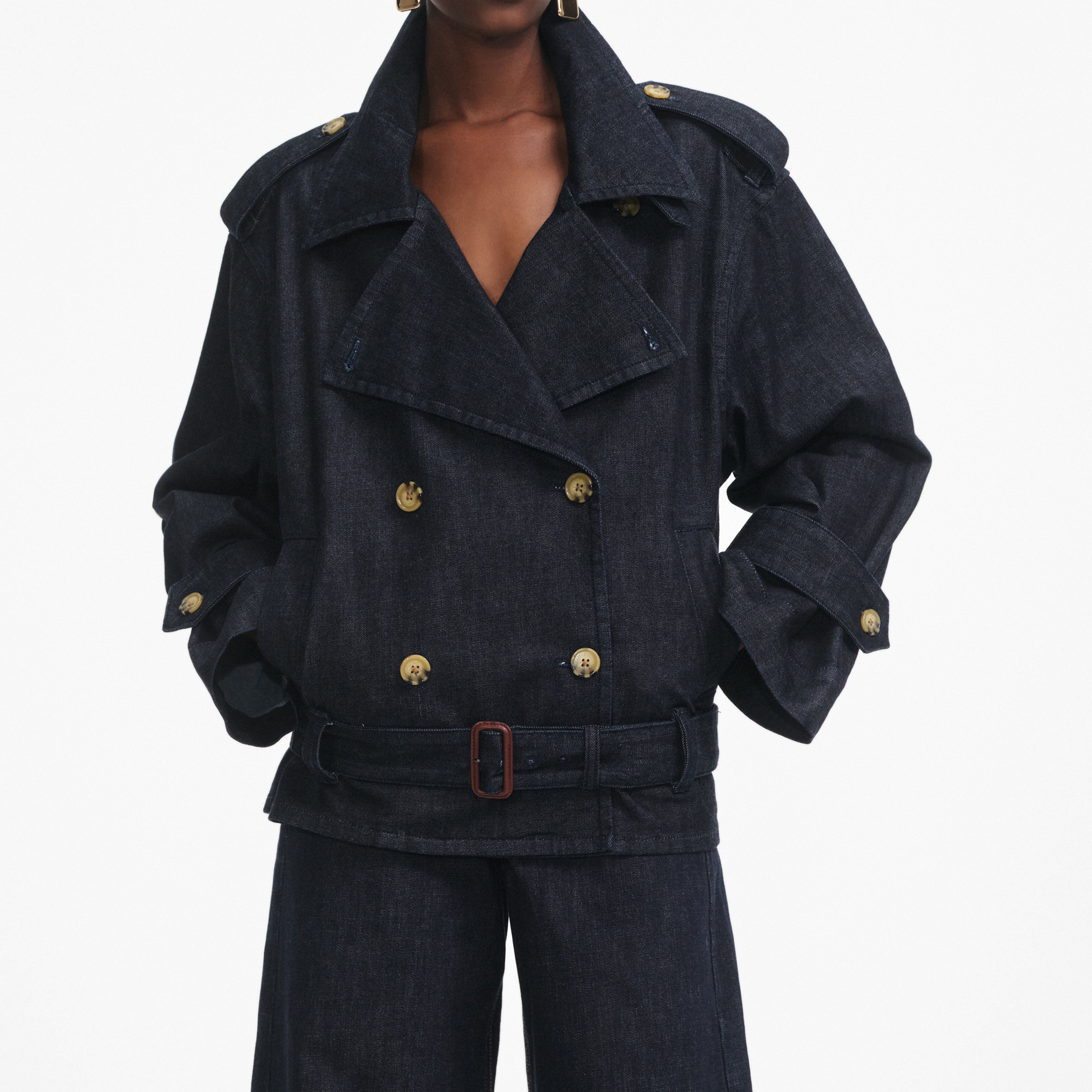 Denim Trench Jacket