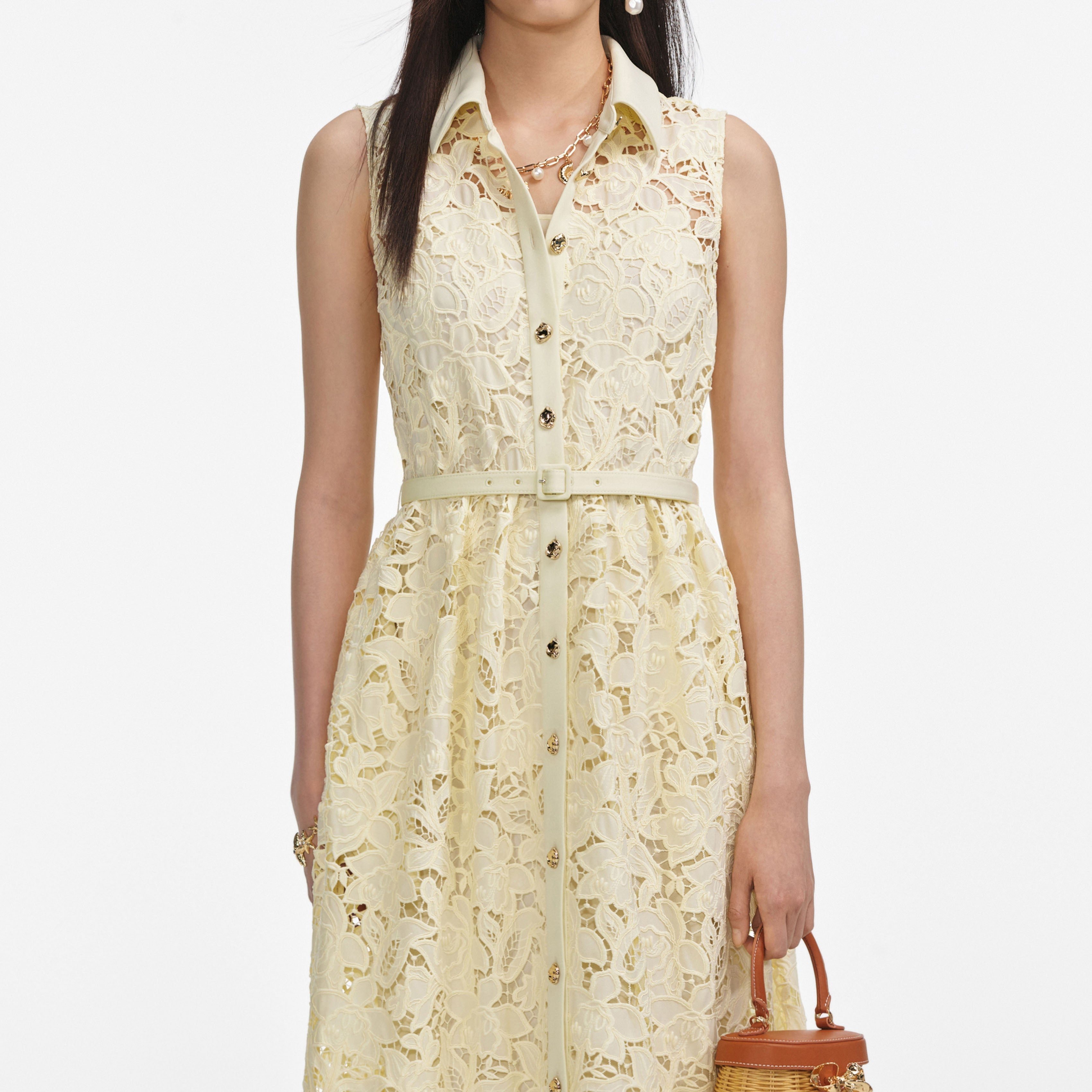 Yellow Lace Maxi Dress