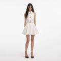 Cream Linen Mini Dress