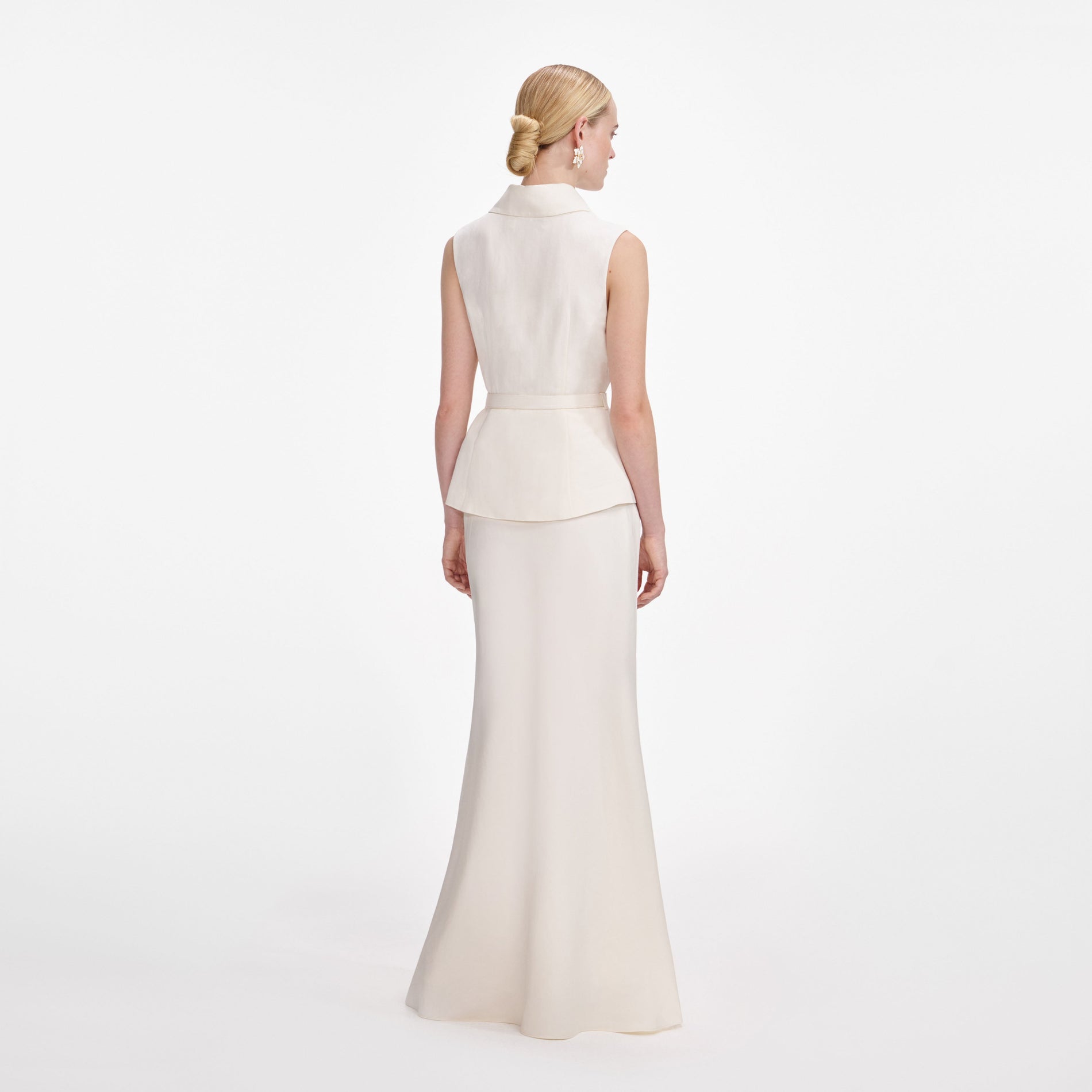 Cream Linen Maxi Dress