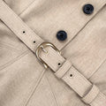 Beige Twill Midi Dress