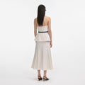 Cream Boucle Bandeau Midi Dress