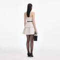 Cream Boucle Bandeau Mini Dress