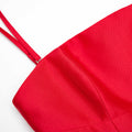 Red Taffeta Midi Dress