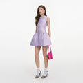 Lilac Taffeta Mini Dress