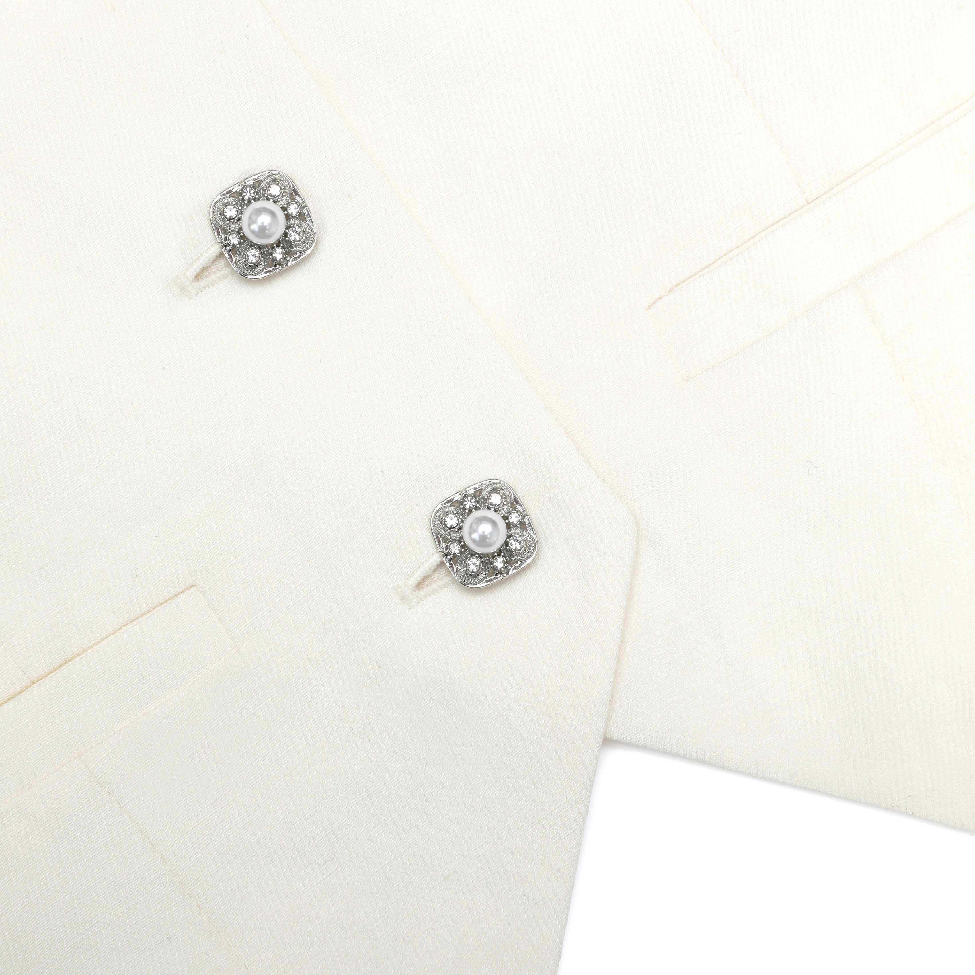 Cream Linen Blend Waistcoat