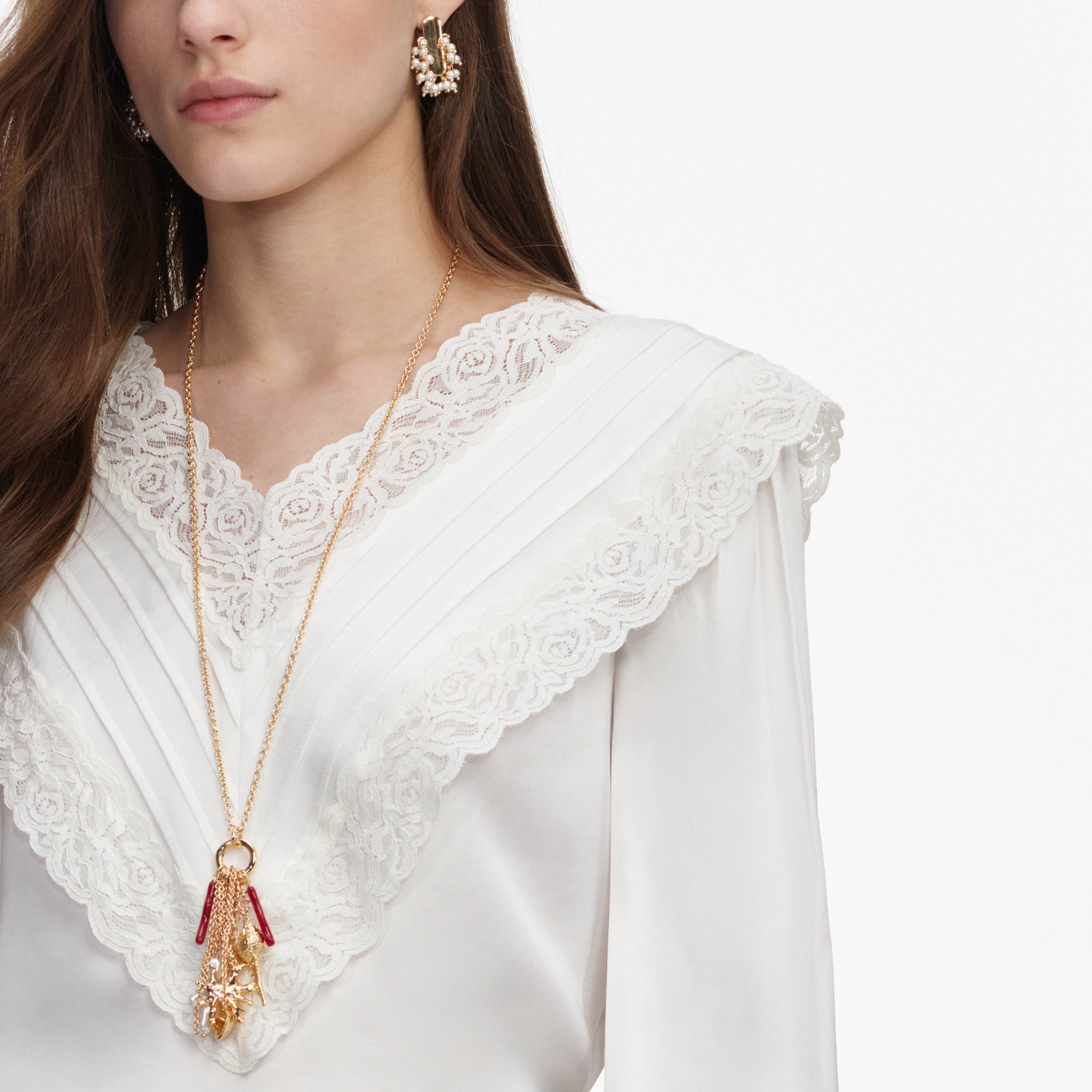 Cream Viscose Lace Top