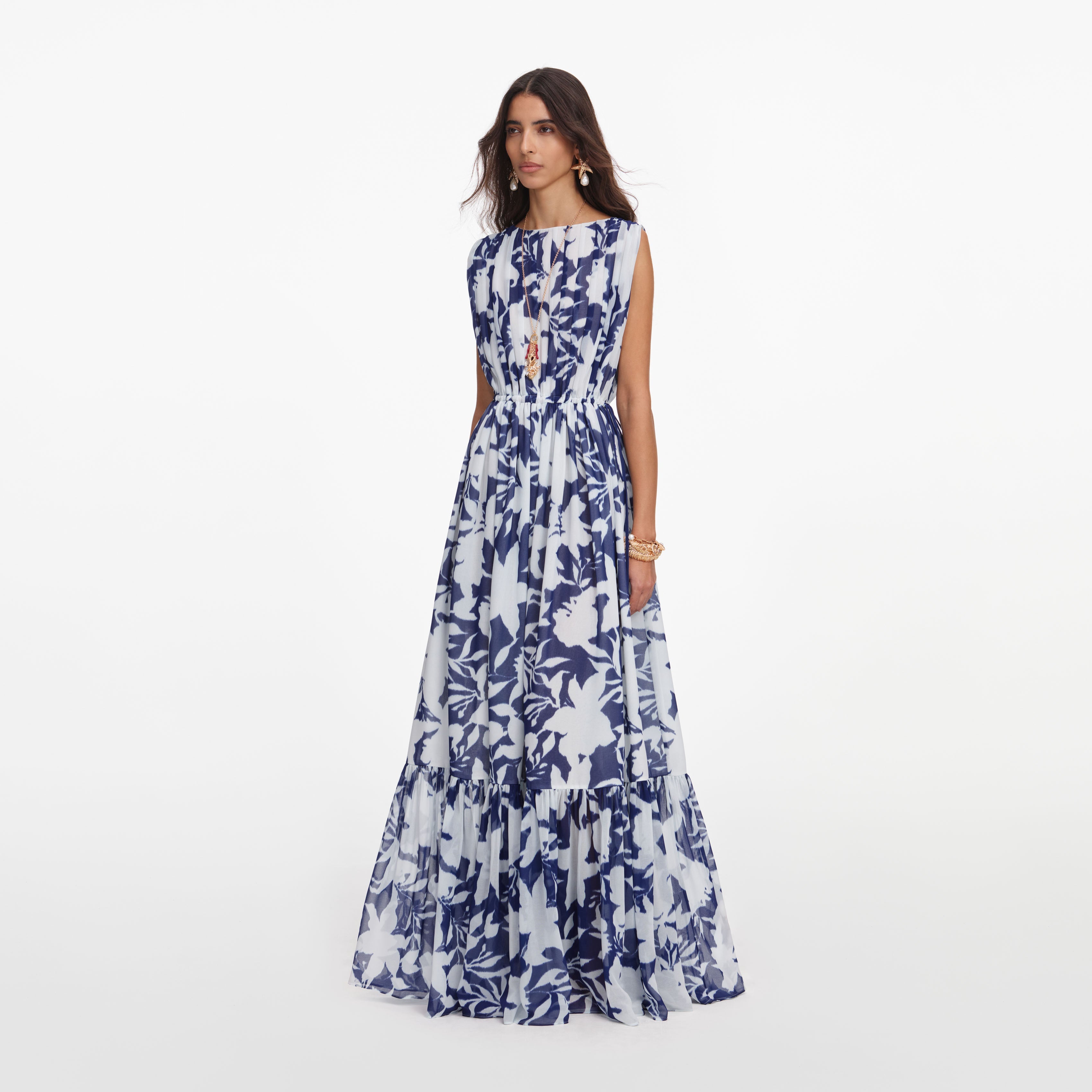 Printed Georgette Maxi Dress