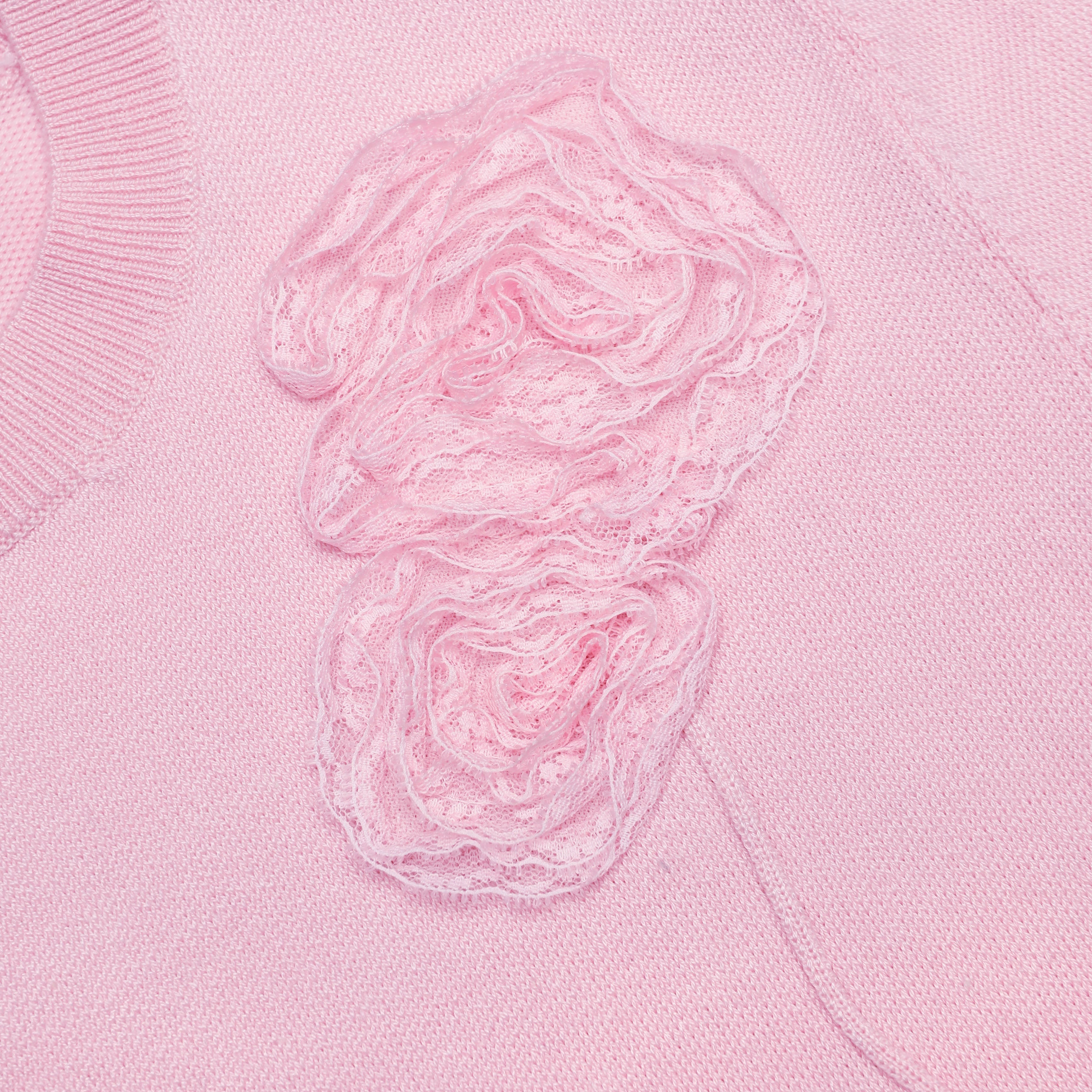 Pink Flower Knit Jumper