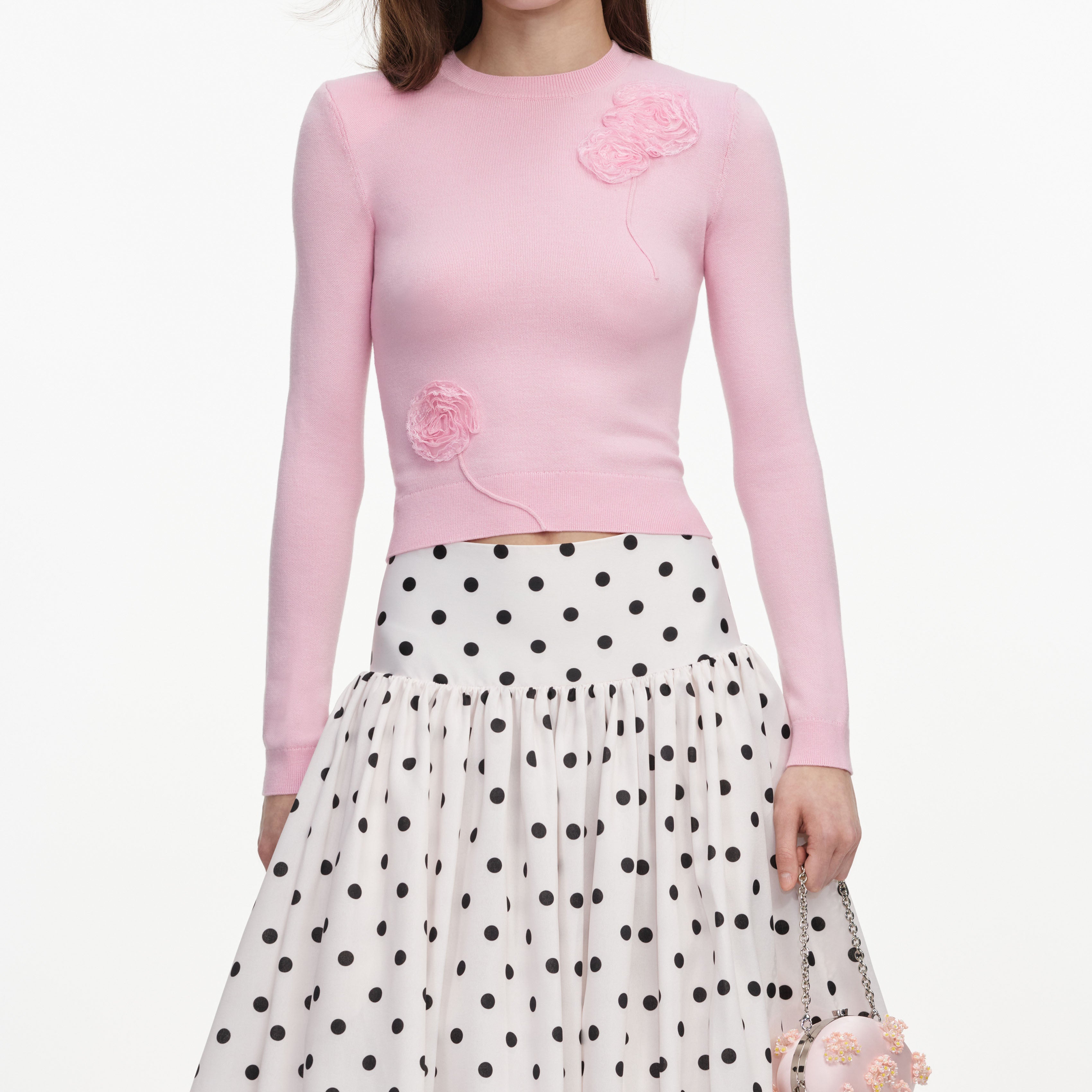 Pink Flower Knit Jumper