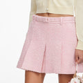Pink Boucle Mini Skirt
