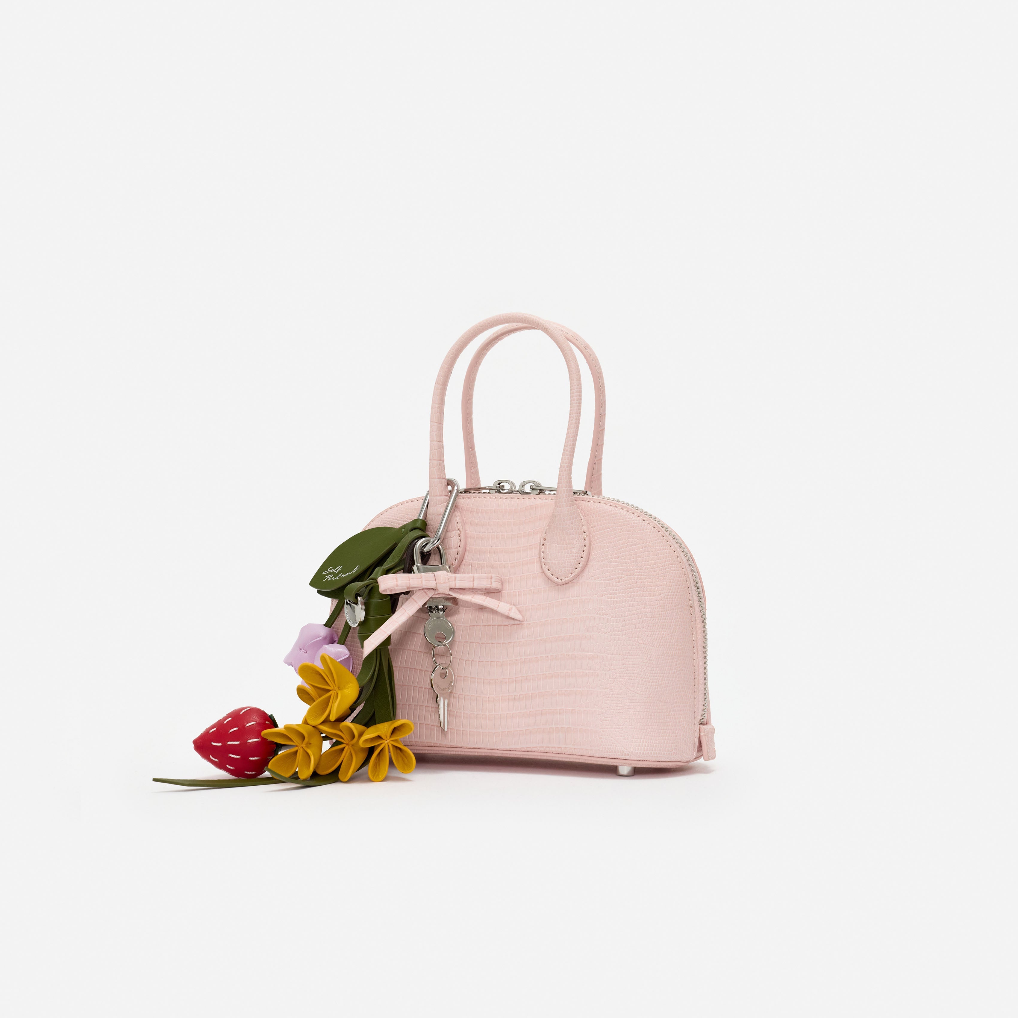 Lizard Leather Toast Pink Mini Bag