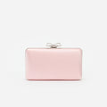 Pink Satin Clutch Bag
