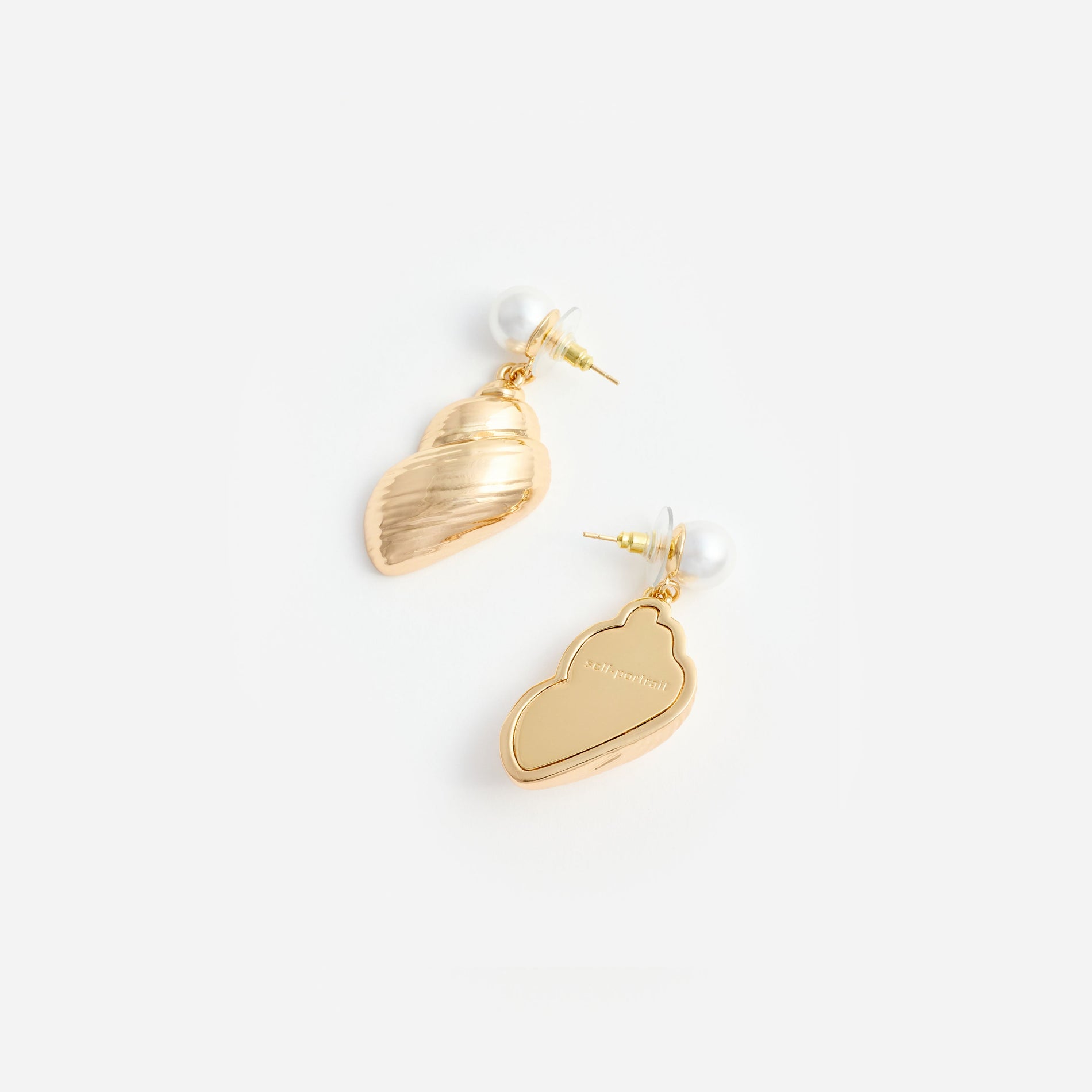Pearl Gold Shell Earrings