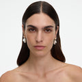 Crystal Pearl Petal Earrings