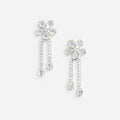 Crystal Flower Droplet Earrings