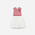 Red Striped Crochet Floaty Dress