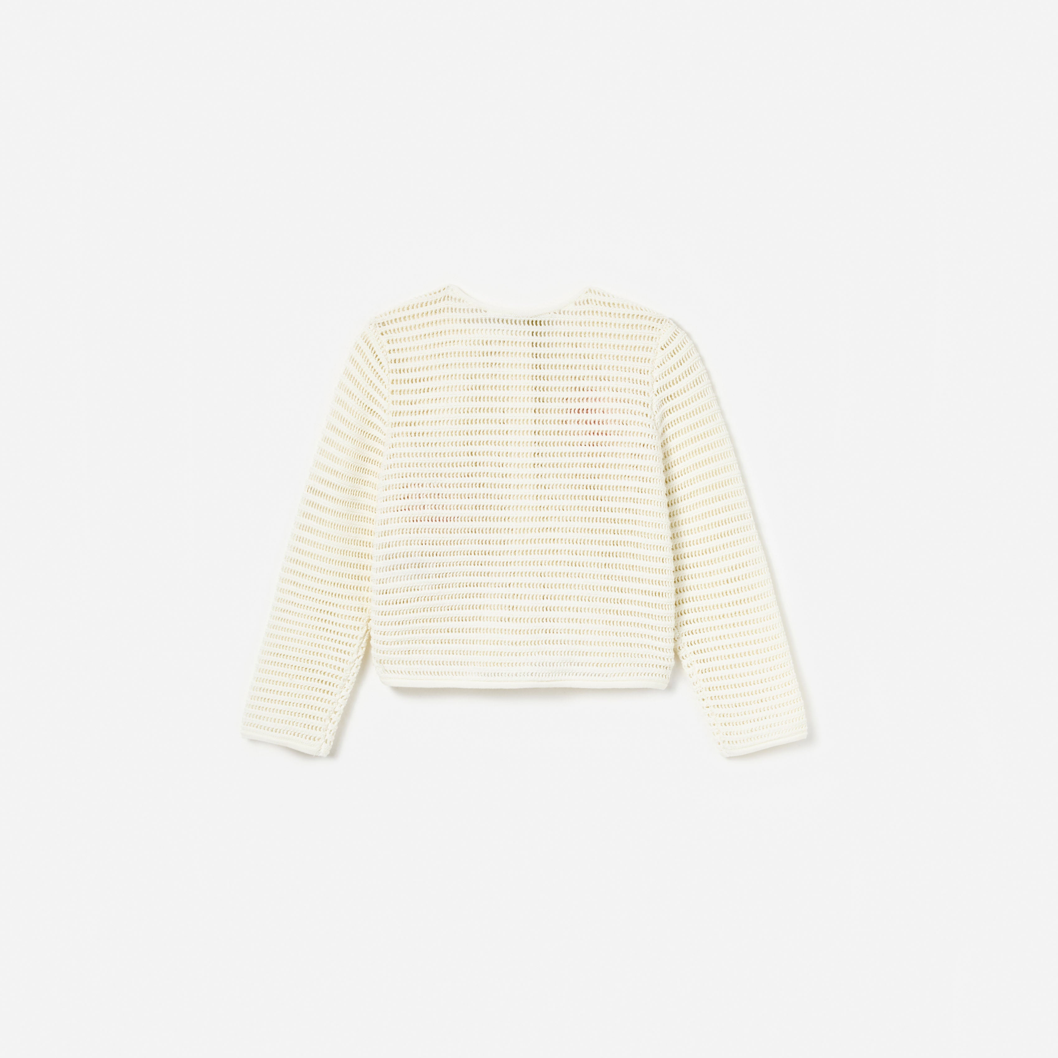 Cream Flower Knitted Cardigan