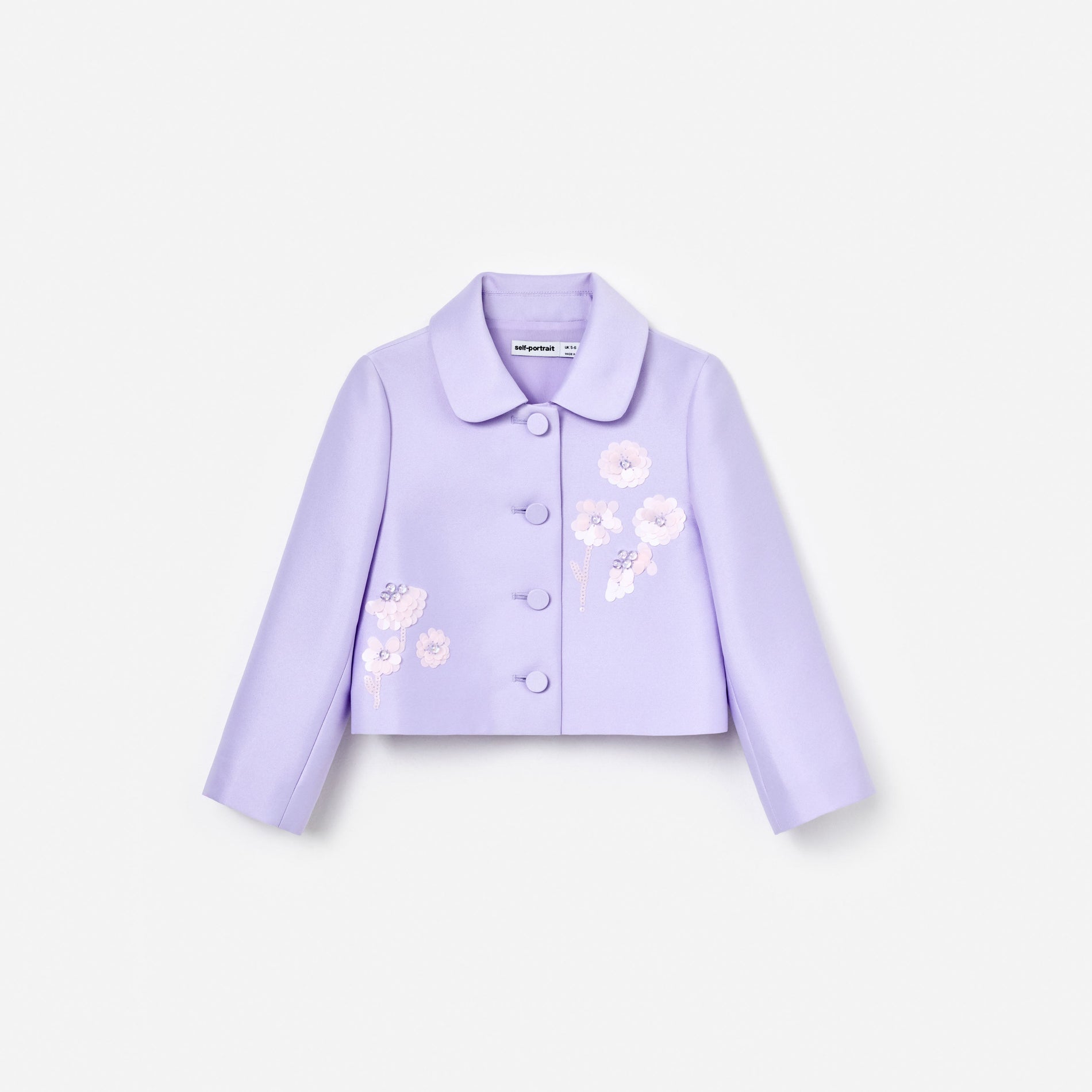 Lilac Taffeta Sequin Embellished Jacket