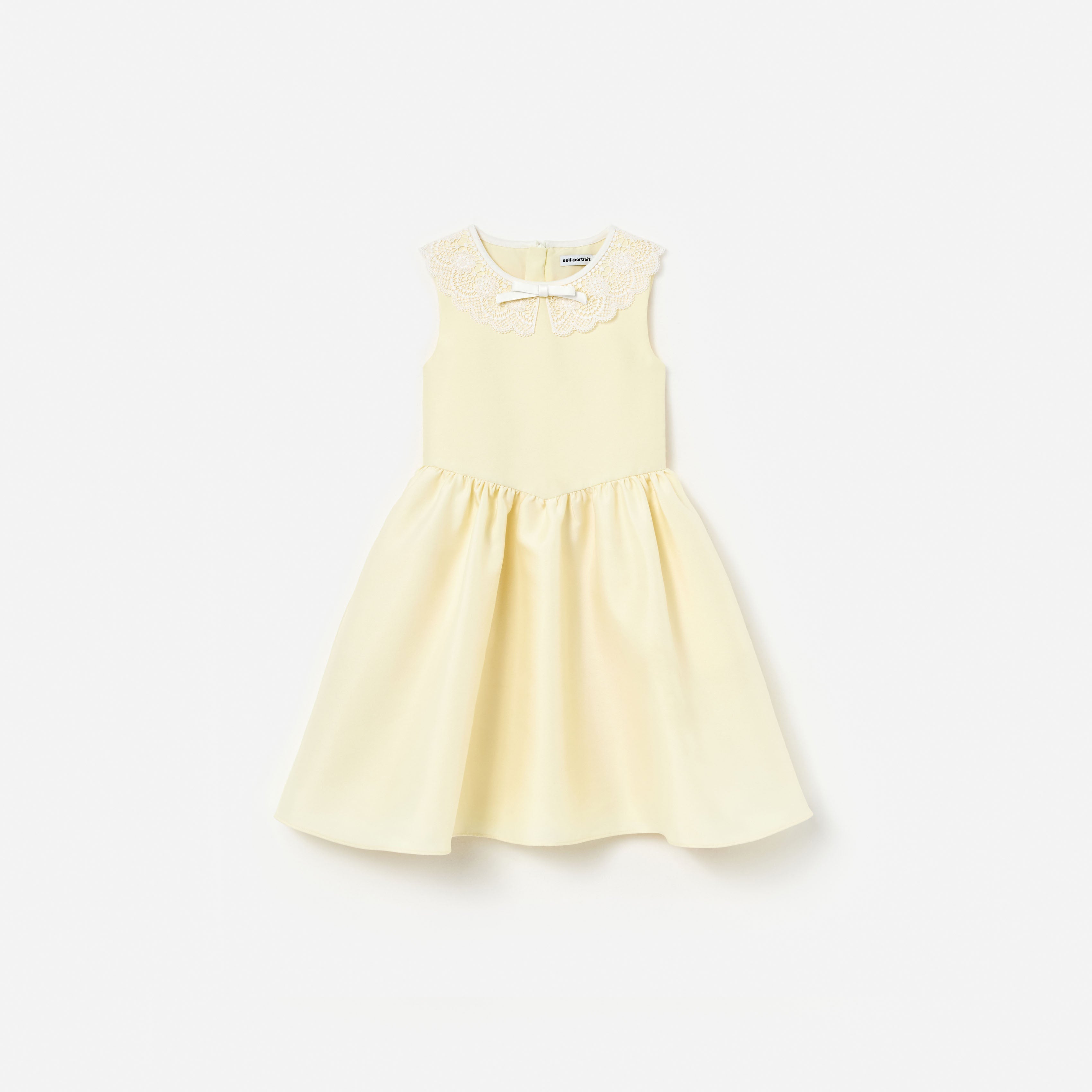 Yellow Taffeta Lace Dress