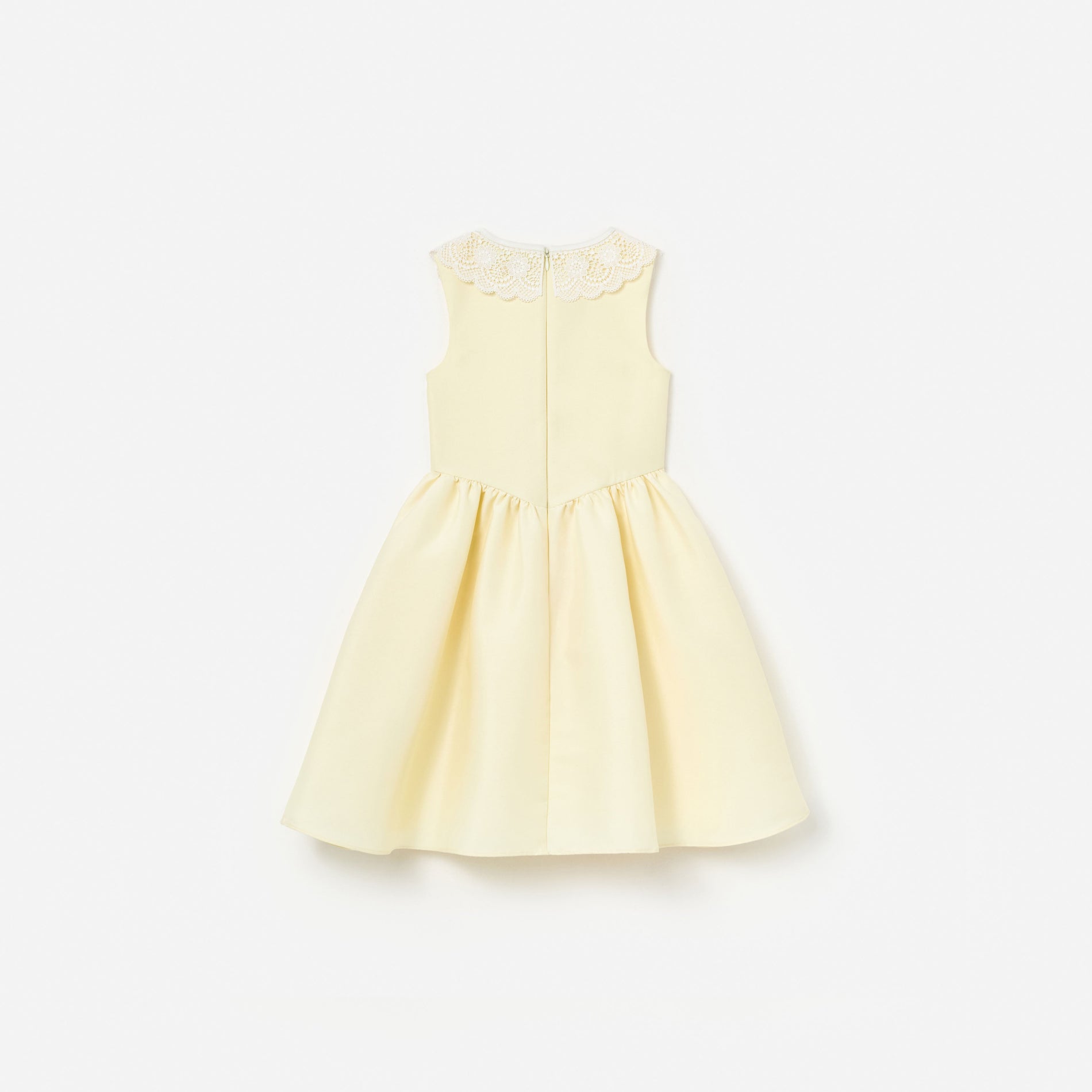 Yellow Taffeta Lace Dress