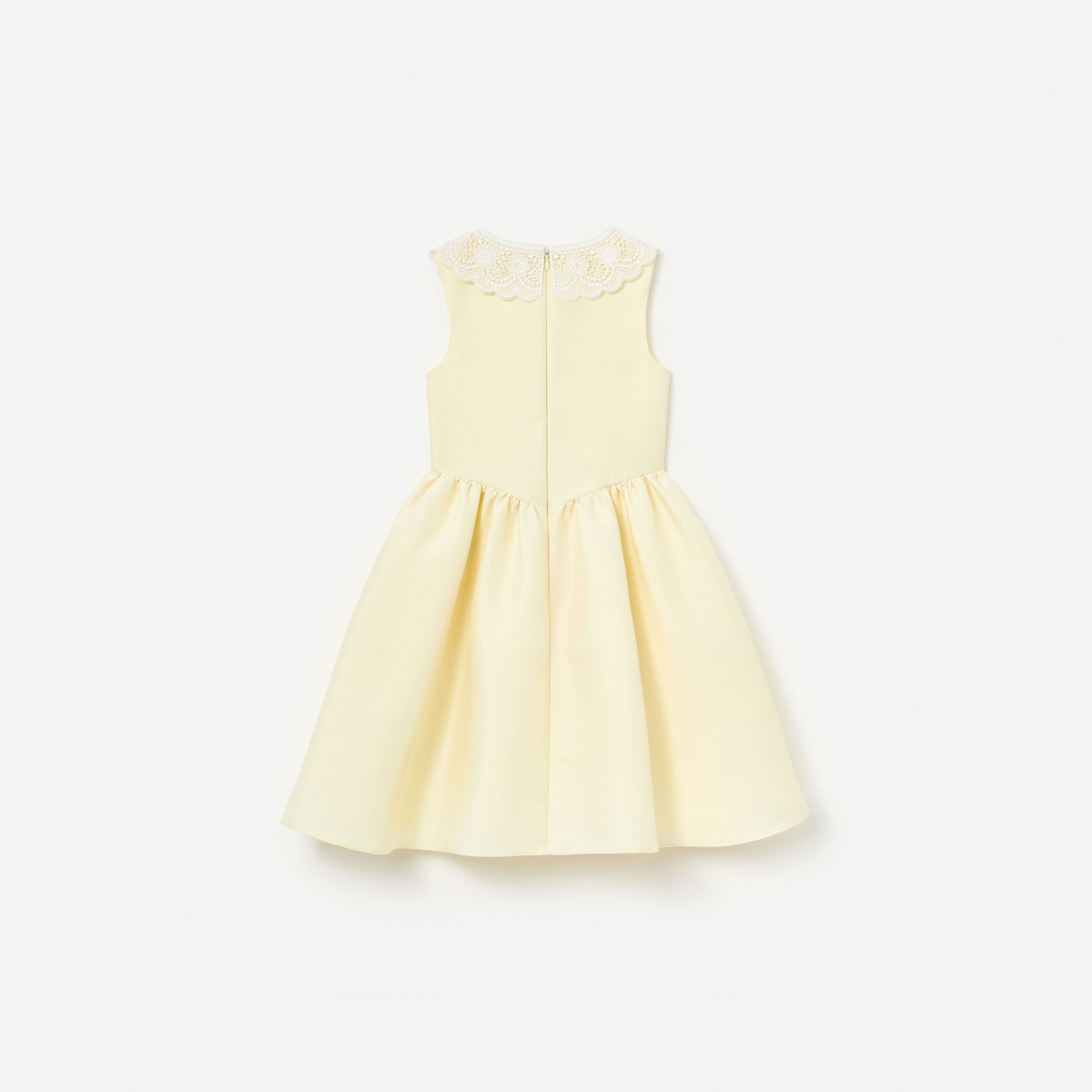 Yellow Taffeta Lace Dress