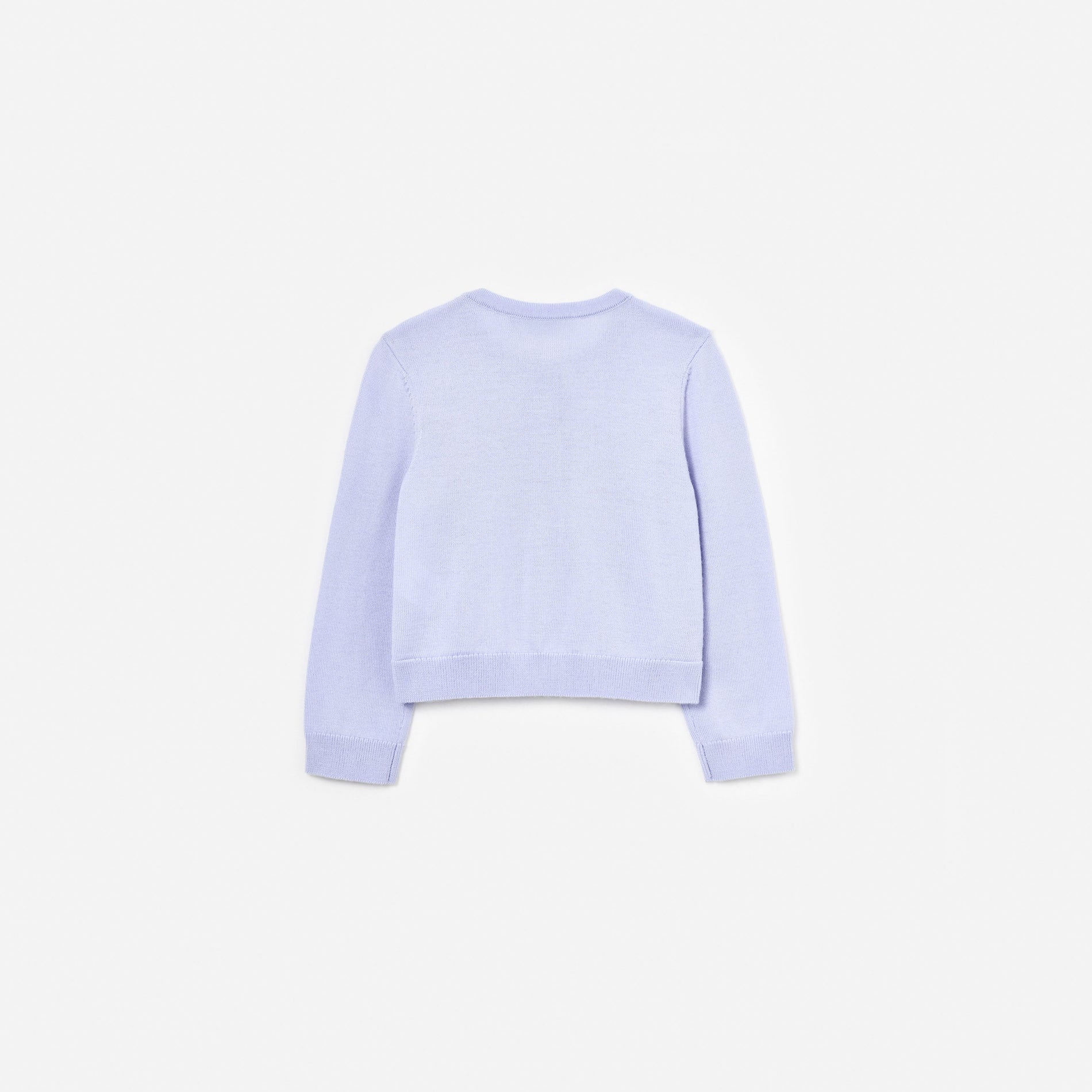 Lilac Sequin Flower Embroidered Knit Cardigan