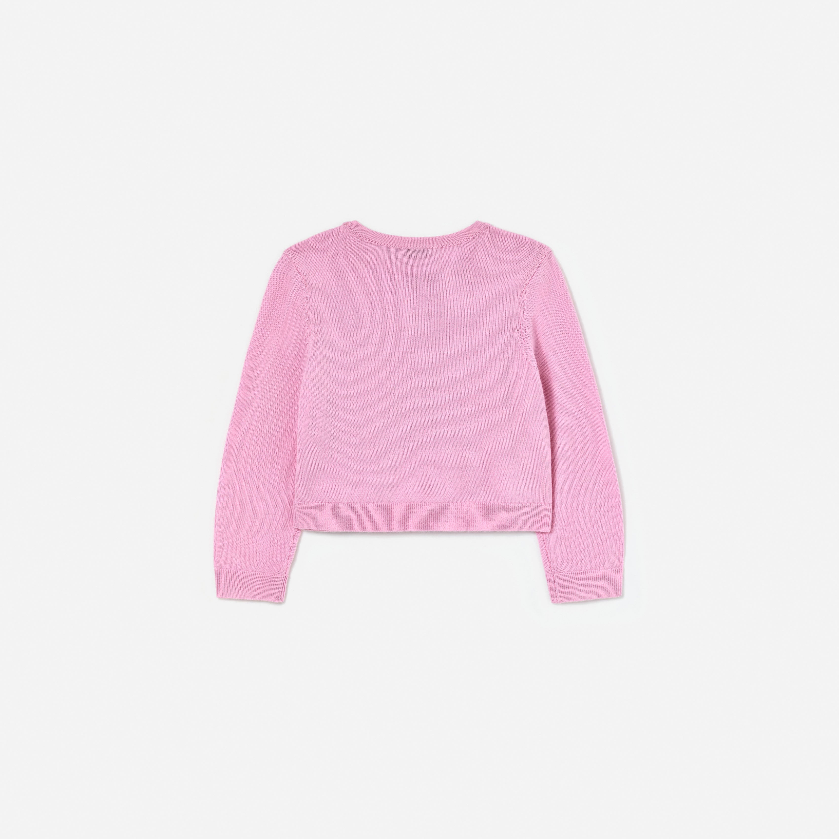 Pink Bow Pointelle Knit Cardigan