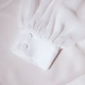 White Chiffon Rhinestone Detail Top