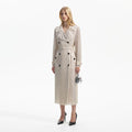 Cream Rhinestone Trench