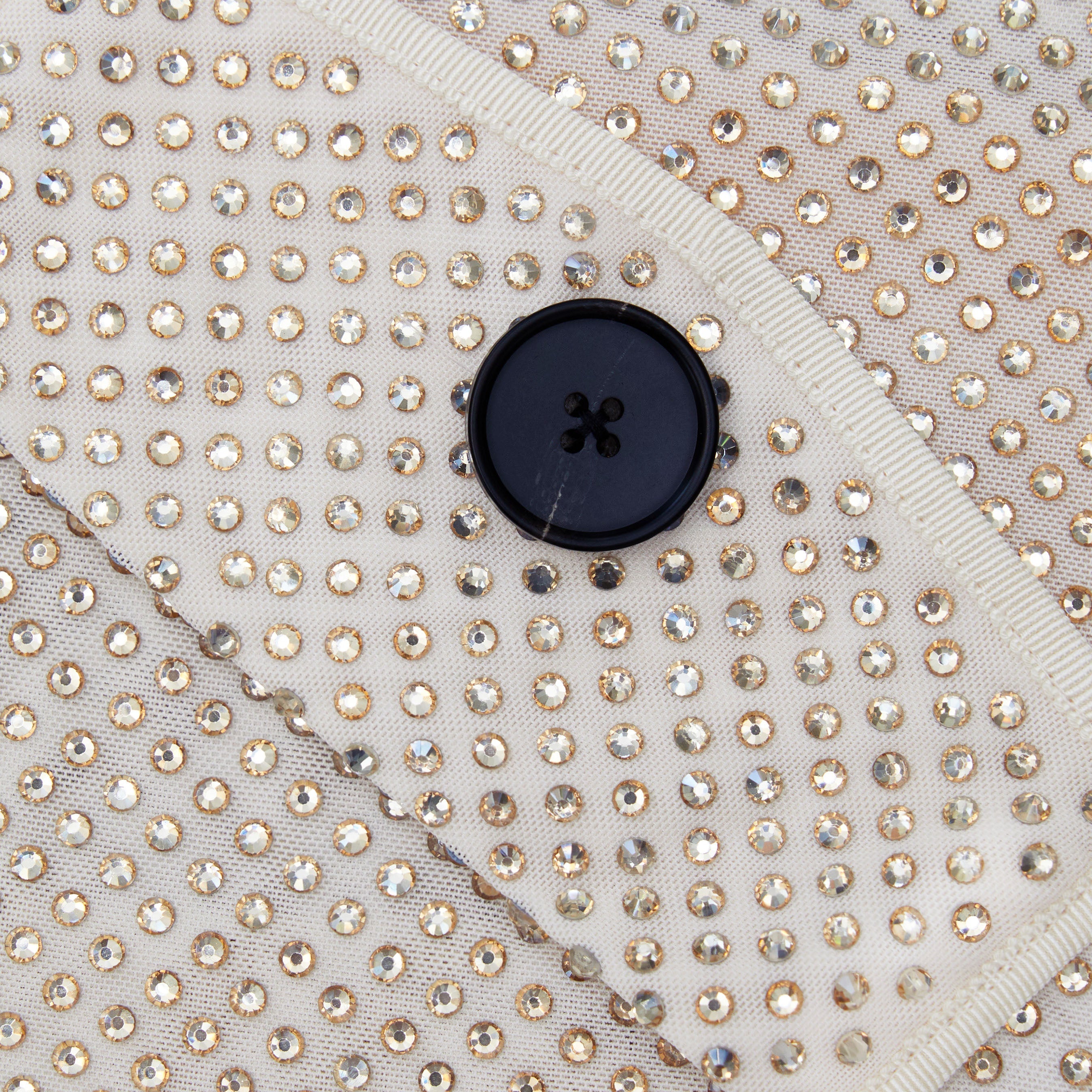 Cream Rhinestone Trench