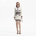 Cream Knit Bow Cardigan