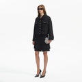 Black Boucle Oversized Jacket
