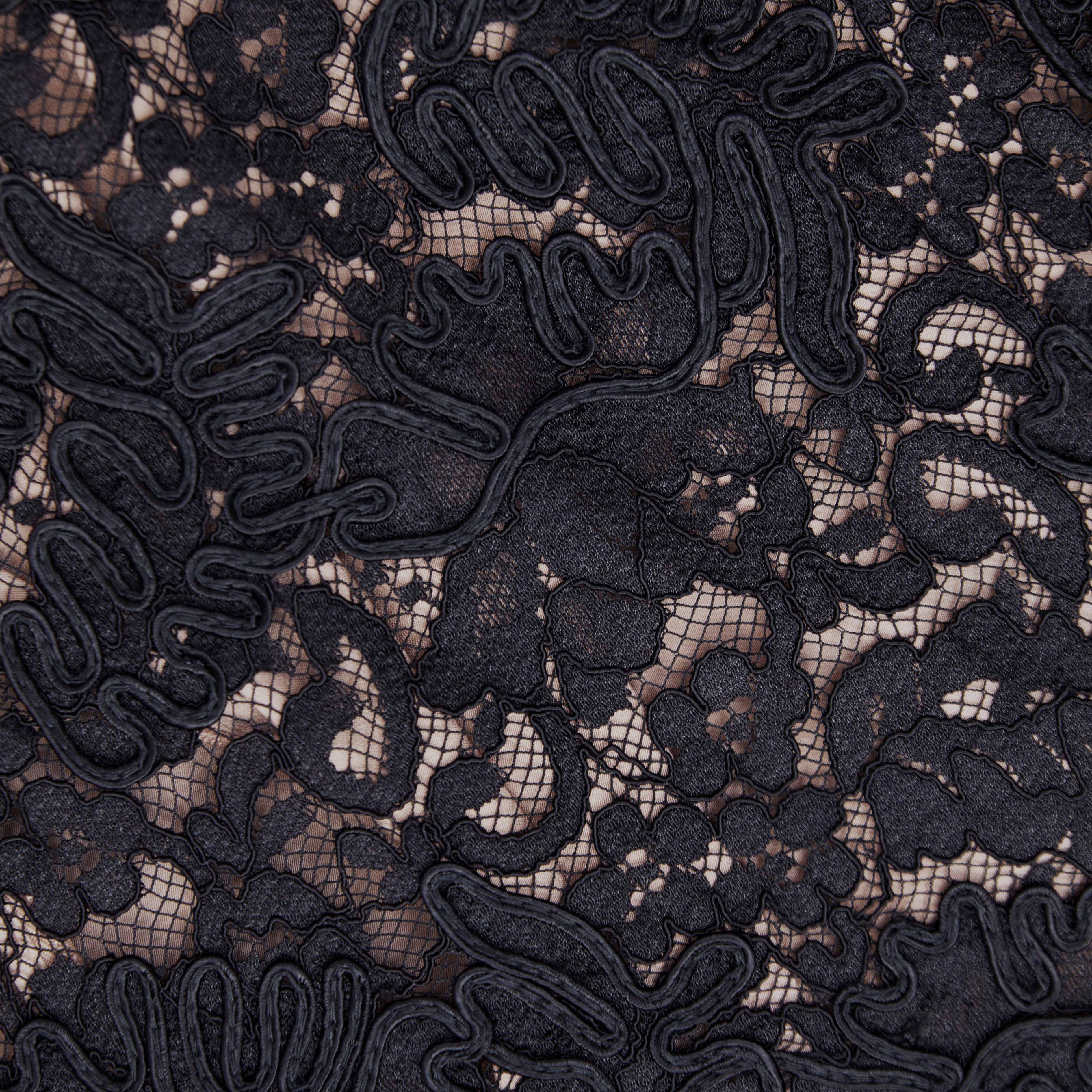 Black Cord Lace Maxi Dress