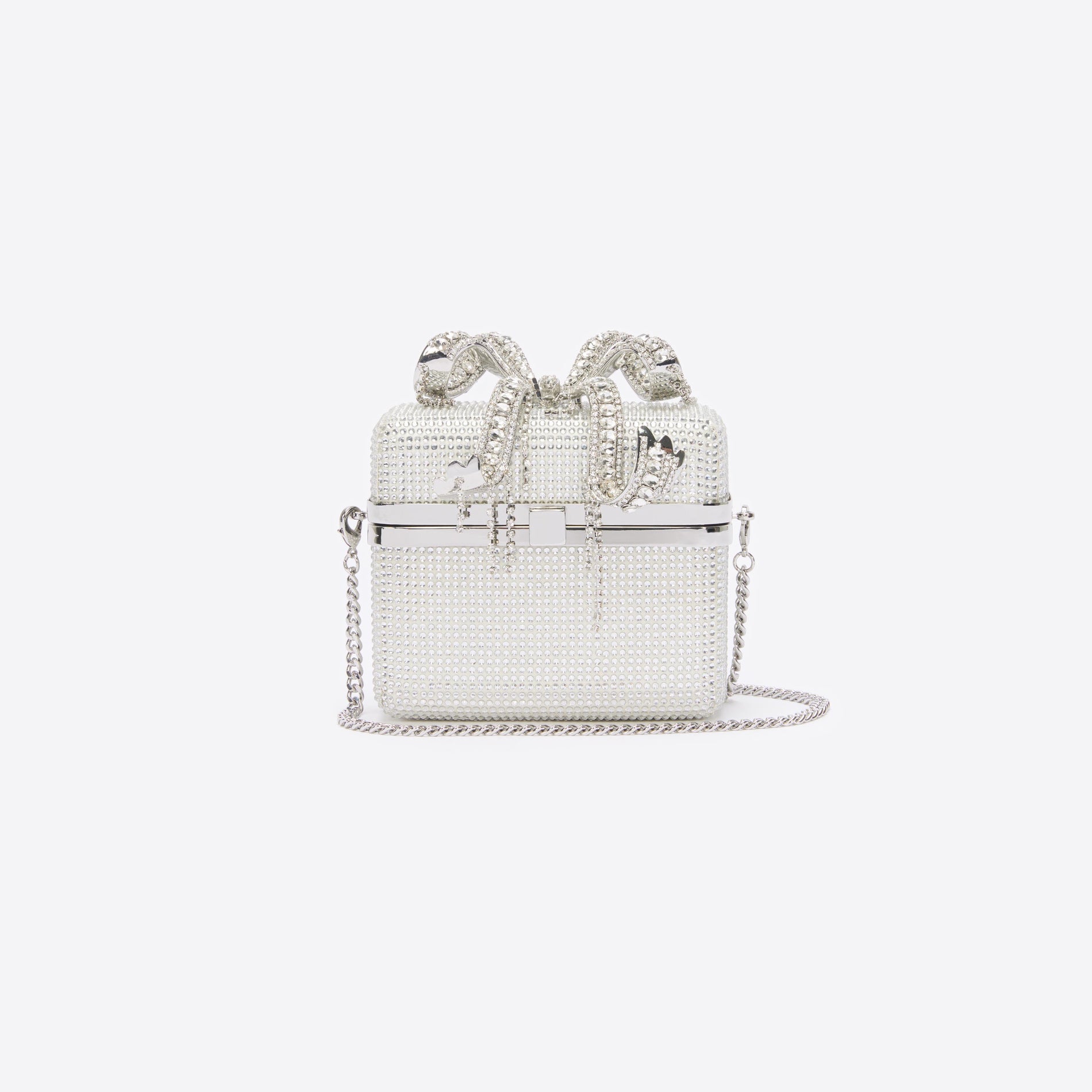 Silver Rhinestone Vanity Bag