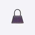 Black Satin Rhinestone Micro Bow Bag
