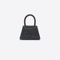 Black Rhinestone Embellished Micro Bow Bag