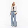 Cream Sequin Boucle Jacket