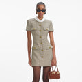 Check Wool Mini Dress