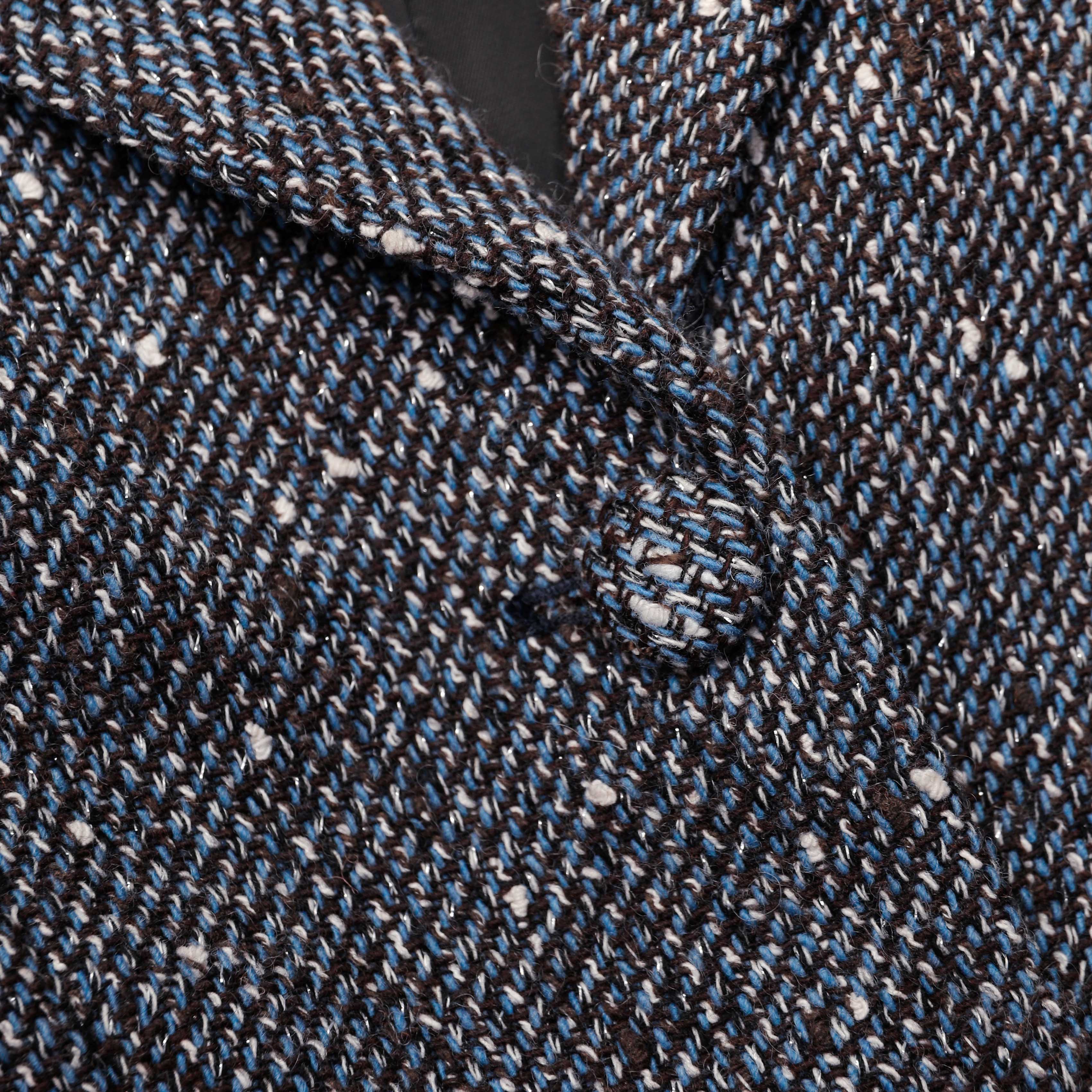 Blue Boucle Flared Midi Dress