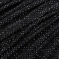 Black Rhinestone Mesh Cut Out Top