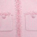 Pink Textured Flared Knit Mini Dress