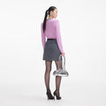 Pink Embellished Knit Top