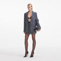Blue Boucle Blazer